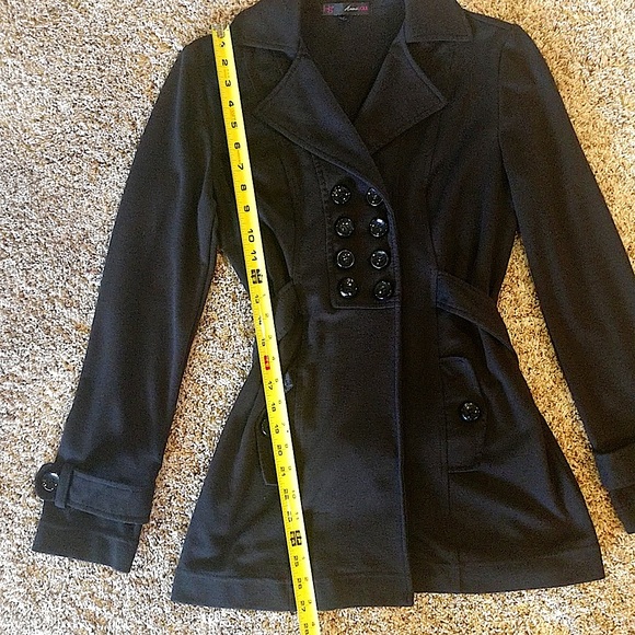 HeartSoul pea jacket. Button closure & mock pockets for dress or casual attire. - Picture 3 of 11